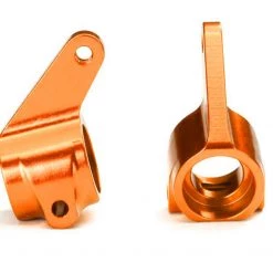 Traxxas Steering Blocks, 6061-T6 aluminum (Orange-Anodized)
