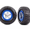 Traxxas Replica BF Goodrich Mud-Terrain T/A KM2 Tires (SCT Chrome, Blue Beadlock) (4WD F/R, 2WD Rear only)