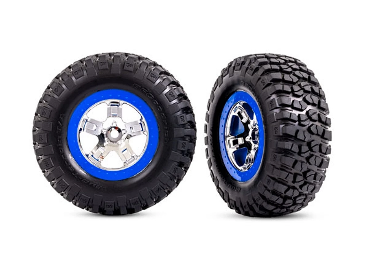 5869A__94606.1655468625.jpg Traxxas BFGoodrich Mud-Terrain T/A KM2 Wheels 2WD Front (SCT Chrome, Blue Beadlock) -Rcsuper outlet shop 5869A 94606.1655468625