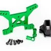 Traxxas Front Shock tower 7075-T6 Aluminum (Green-Anodized) w/ Body Mount Bracket