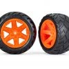 Traxxas Rear 2.8" Anaconda Wheels, Assembled, Orange: Rustler -Rcsuper outlet shop 6768A 47862.1656897547