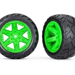 Traxxas Rear 2.8" Anaconda Wheels, Assembled, RXT Green: Rustler