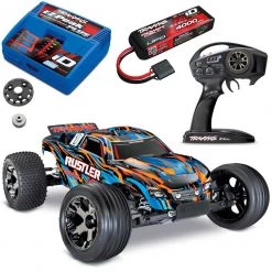Traxxas Rustler VXL Brushless RTR RC Truck 70+MPH LiPo Combo Yellow -Rcsuper outlet shop 713 source 1599492140