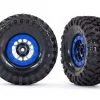 Traxxas Canyon Trail Assembled (Black Chrome, Blue Beadlock) Wheels(2) -Rcsuper outlet shop 8182 57006.1657628095