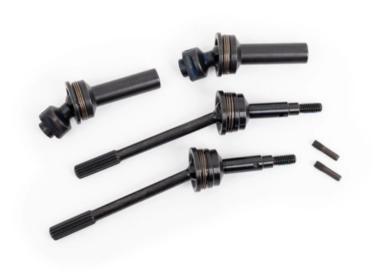 9052R__34626.1656883108.jpg Traxxas Extreme Heavy Duty Rear Steel-Spline Constant-Velocity with 6mm Stub Axles (Complete Assembly): For use with #9080 Upgrade Kit -Rcsuper outlet shop 9052R 34626.1656883108