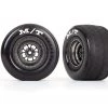 Traxxas Drag Slash Rear Wheels, Assembled, Weld Satin Black Chrome -Rcsuper outlet shop 9475A 64823.1656283845