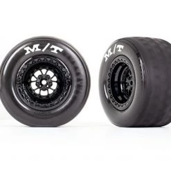 Traxxas Drag Slash Rear Wheels, Assembled, Weld Gloss Black