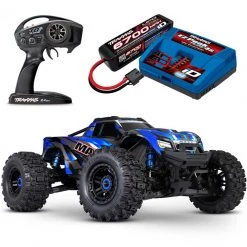Traxxas Maxx 4S RTR Brushless 4x4 RC Monster Truck with WideMAXX LiPo Combo Package Blue -Rcsuper outlet shop 962 source 1645127547