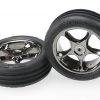 Traxxas Bandit Alias Ribbed Front Tires & Black Chrome Tracer 2.2" Wheels