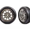 Traxxas Front Alias Assembled Ribbed 2.2" Tires - Black Chrome