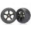 Traxxas Rear Anaconda Tire & Black Chrome Tracer Wheel Set (2): Bandit -Rcsuper outlet shop TRA2478A 2 82786.1562582135