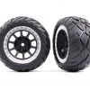 Traxxas Anaconda Rear Assembled 2.2' Tires with Foam Inserts - Graphite Gray, Satin Chrome Beadlock