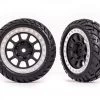 Traxxas Anaconda Front 2.2" Assembled Tires with Foam Inserts - Graphite Gray, Satin Chrome Beadlock -Rcsuper outlet shop TRA2479G 62361.1656706956