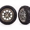 Traxxas Anaconda Front 2.2" Assembled Tires with Foam Inserts - Black Chrome -Rcsuper outlet shop TRA2479T 02367.1656707194