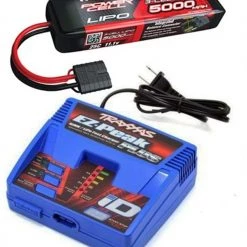 Traxxas EZ-Peak Plus LiPo Charger & 5000mAh 11.1V iD Battery Combo SLASH VXL 4X4