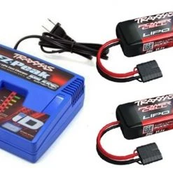 Traxxas EZ-Peak Plus Charger 2x 5000mAh 11.1V iD Battery Combo E-REVO BRUSHLESS