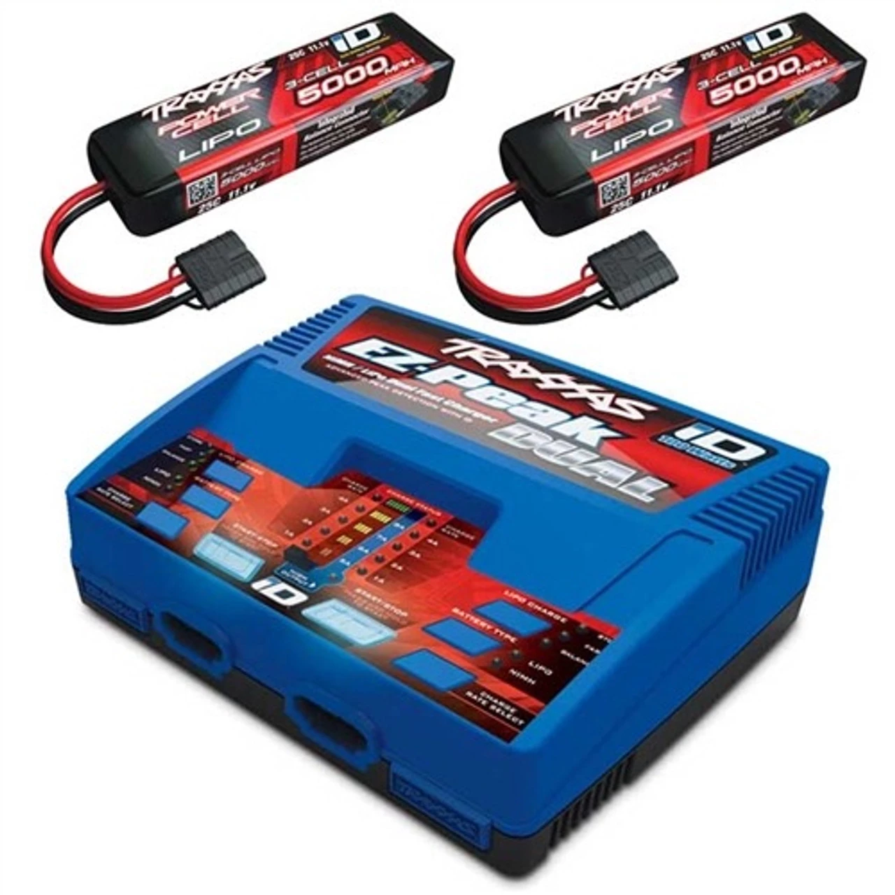 TRA2972-2xTRA2872X-ERVO-2__41030.1562600215.jpg Traxxas EZ-Peak DUAL LiPo Charger & 2x 5000mAh 3S Batts E-REVO BRUSHLESS COMBO -Rcsuper outlet shop TRA2972 2xTRA2872X ERVO 2 41030.1562600215