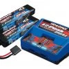 Traxxas 2991 Dual EZ-Peak Charger & 2x 2S 7600mAh LiPo Battery Completer -Rcsuper outlet shop TRA2991 08815.1572625376