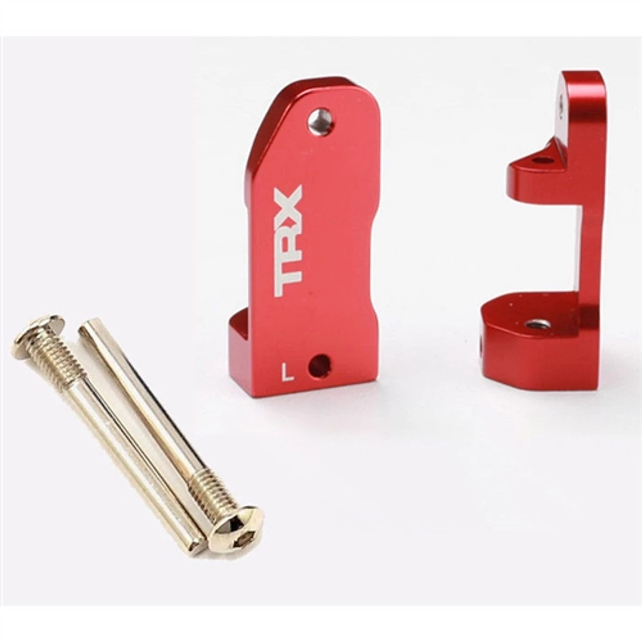TRA3632X-2__82735.1562582793.jpg Traxxas Red Aluminum 30-Degree Caster Block Set: Rustler, Stampede, Slash -Rcsuper outlet shop TRA3632X 2 82735.1562582793