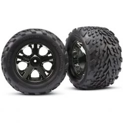 Traxxas Front All-Star Black Chrome Wheels w/Talon Tires: Stampede VXL