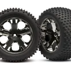 Traxxas Rear Alias Tires & 2.8" Black Chrome Wheels
