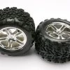 Traxxas Talon Tires & 3.8" Chrome Wheels for Maxx/Revo w/14mm Hex
