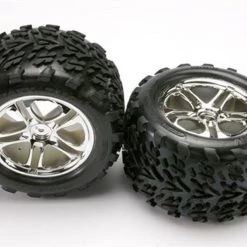 Traxxas Talon Tires & 3.8" Chrome Wheels for Maxx/Revo w/14mm Hex