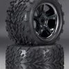 Traxxas Gemini Black Chrome Wheels w/Talon Tires (17mm hex)