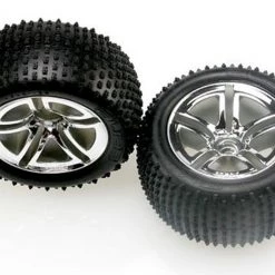 Traxxas Alias 2.8" Tires & Twin Spoke Wheels for Nitro Rear