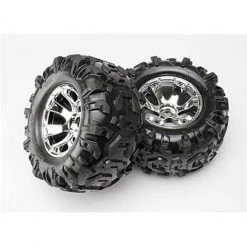 Traxxas Geode Chrome Wheels with Canyon Tires (2) Summit