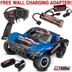 Traxxas Slash 2WD RTR On-Board Audio Short Course RC Truck & FREE WALL CHARGE ADAPTER