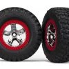 Traxxas BFGoodrich Mud-Terrain Tires on SCT Chrome Red Beadlock Wheels for 2WD Front -Rcsuper outlet shop TRA5869 2 61379.1562601357