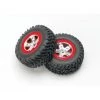 Traxxas Rear Satin Chrome Wheels & Off-Road Tires(2) -Rcsuper outlet shop TRA5873A 2 95542.1562582697