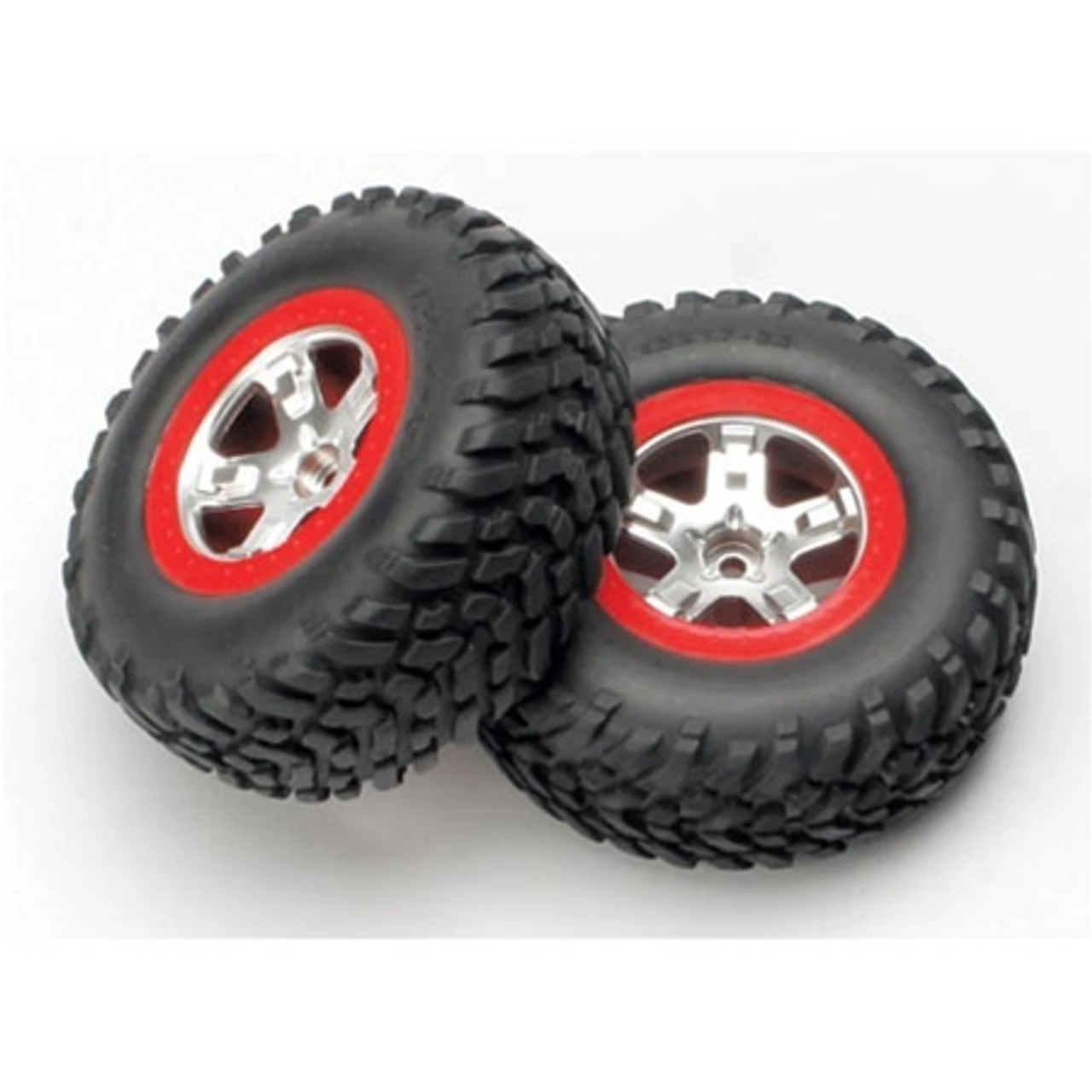 TRA5875A-2__27604.1562582695.jpg Traxxas FR Satin Chrome Wheels and Off-Road Tires(2) Slash & Slayer -Rcsuper outlet shop TRA5875A 2 27604.1562582695