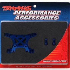 Traxxas Shock tower, front, 7075-T6 aluminum (blue-anodized)