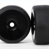 Traxxas XO-1 Rear S1 Slick Tires Pre-Glued on Black Dished Wheels (2)