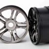 Traxxas XO-1 Split Spoke Black Chrome Rear Wheels (2) -Rcsuper outlet shop TRA6476 2 24917.1562667892