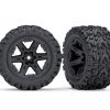 Traxxas Rustler 4x4 Talon EXT Tires Mounted on Black 2.8 Wheels (2) -Rcsuper outlet shop TRA6773 2 14722.1562670115