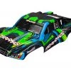 Traxxas Slash 2WD & 4x4 Green & Blue Painted Body