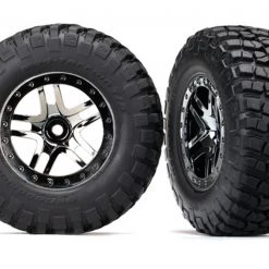Traxxas BFGoodrich Tires on Black Chrome Split Spoke Wheels for 4WD F/R, 2WD Rear