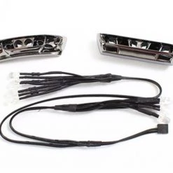 Traxxas LED lights, light harness (4 clear, 4 red)/ bumpers, front & rear/ wire ties (3) (requires power supply #7286)