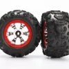 Traxxas 1/16 Summit Geode Wheels (Red) & Canyon AT Tires