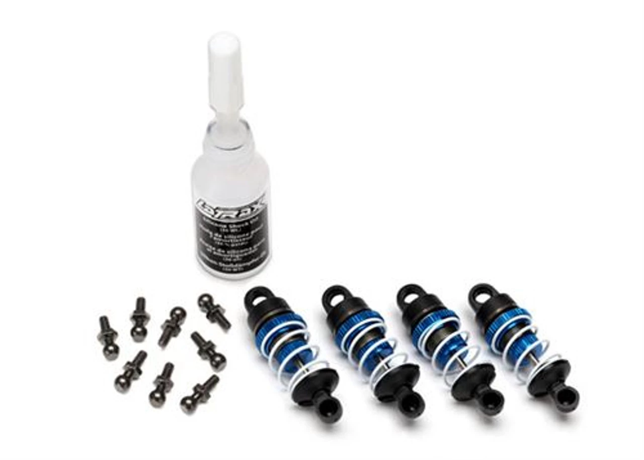 TRA7560X-2__27891.1562601808.jpg Traxxas Shocks, aluminum (blue-anodized) (assembled with springs) (4) -Rcsuper outlet shop TRA7560X 2 27891.1562601808