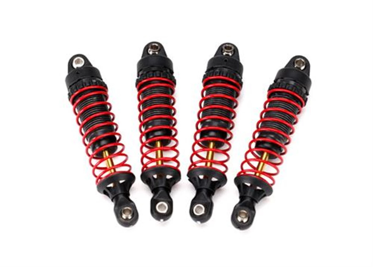 TRA7665-2__63741.1562601859.jpg Traxxas Shocks, GTR hard-anodized, PTFE-coated aluminum bodies with TiN shafts (fully assembled w/ springs) (4) -Rcsuper outlet shop TRA7665 2 63741.1562601859
