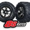 Traxxas X-Maxx Tires Pre-Mounted on Black Chrome Wheels -Rcsuper outlet shop TRA7772A 2 93780.1562665765