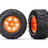 Traxxas X-Maxx Pre-Mounted Maxx AT Tires on Orange Wheels (2) -Rcsuper outlet shop TRA7772T 95985.1571534355