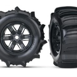 Traxxas X-Maxx Paddle Tires on Black Wheels