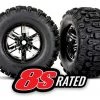 Traxxas X-Maxx Sledgehammer Tires Pre-Mounted on Black Chrome Wheels