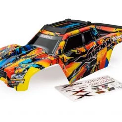 Traxxas X-Maxx Solar Flare Painted Body Assembled w/Body Mounts & Tailgate Protector