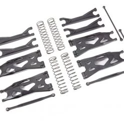 Traxxas X-Maxx Black WideMaxx Suspension kit - Includes Front & Rear Suspension Arms, Front Toe Links, Driveshafts, Shock Springs